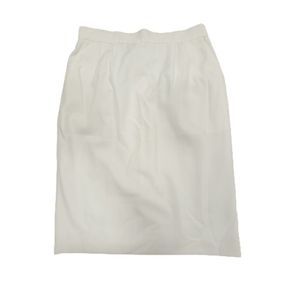 Vintage linen like pencil skirt with pockets, white